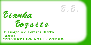 bianka bozsits business card